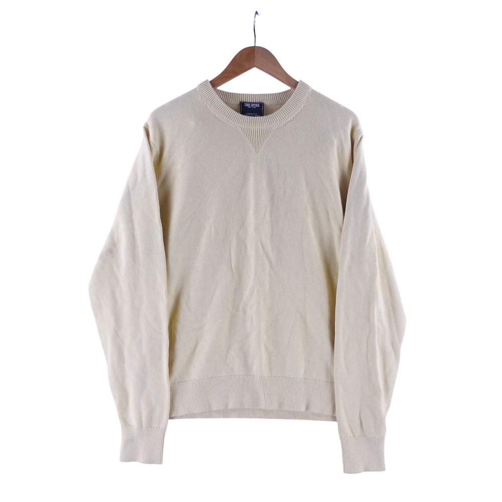 Todd Snyder New York Mens XXL Crewneck Sweater Pale Yellow Knit Pullover